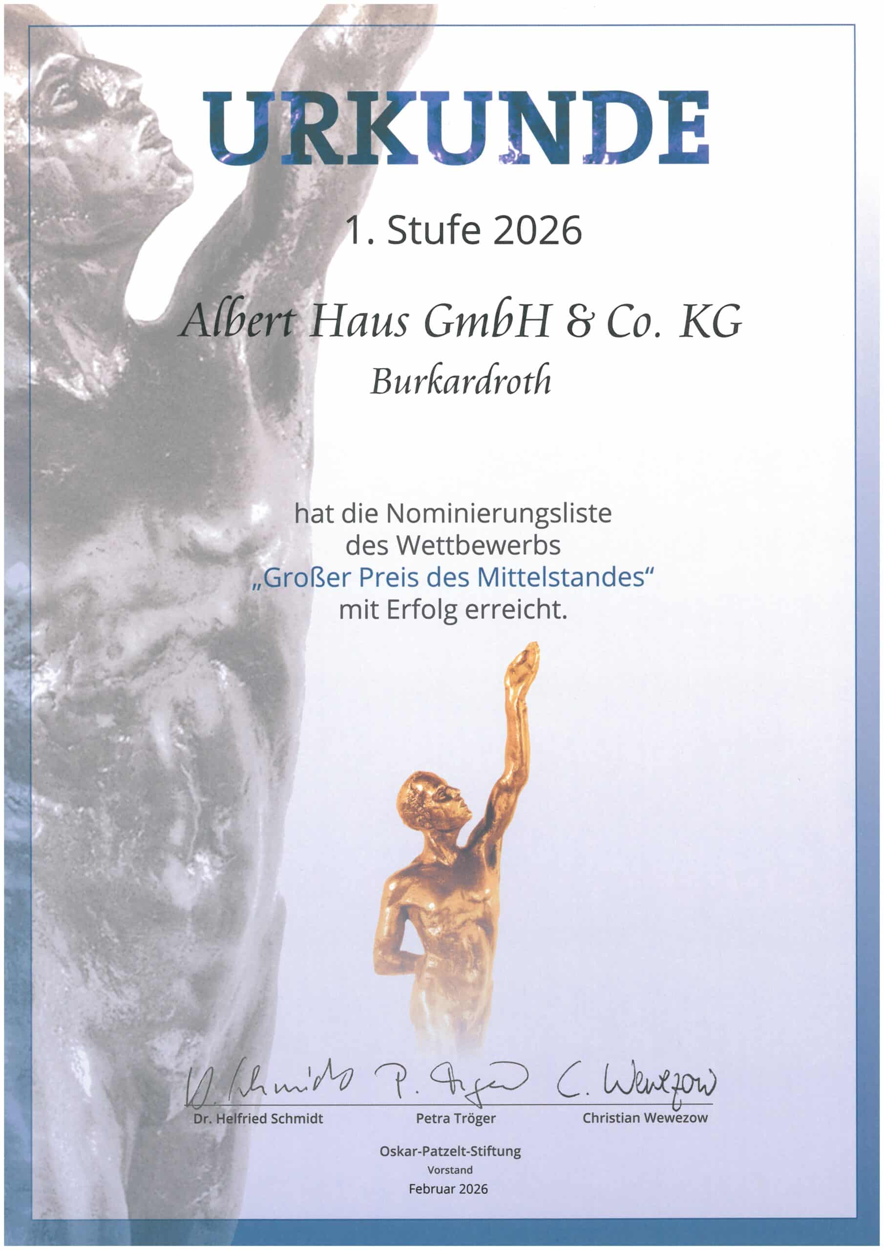 Großer Preis des Mittelstands - Nominierung 2026-02